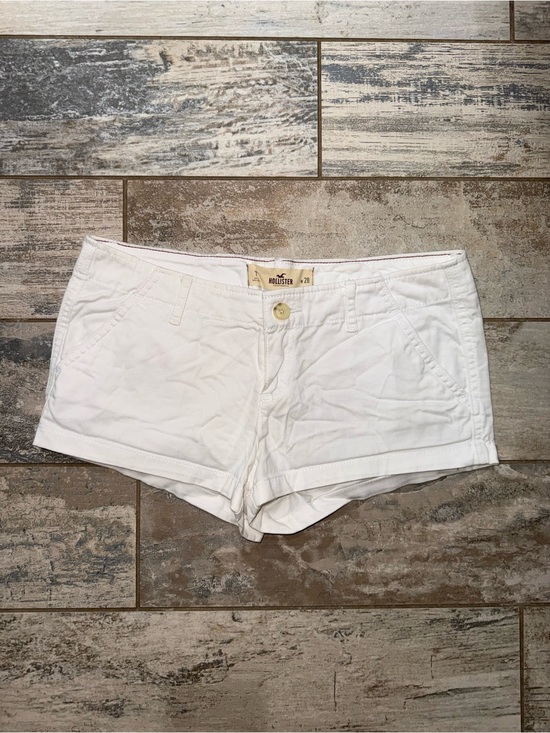 Hollister Pants - Hollister Women's White Cotton Shortie Shorts